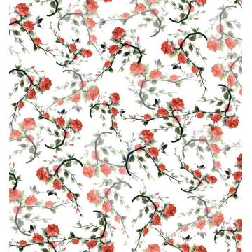 Polyester Floral Digital Printed Woven Garment Fabric